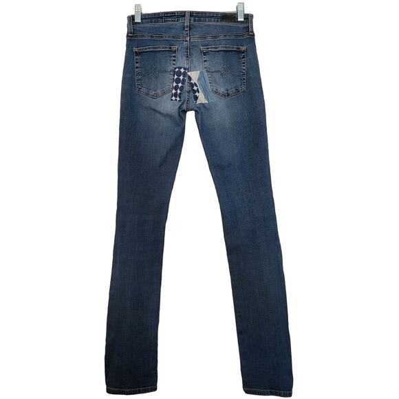 Adriano Goldschmied The Harper Straight Med Blue Denim Jeans Women's Size 27 R - Picture 2 of 8